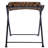 Augusta 22.5" W Foldable Genuine Leather and Iron Accent Stool