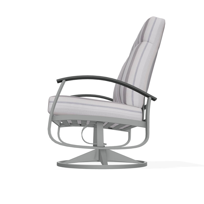 Belle Isle Outdoor Lounge Chair, Graphite, Grasscloth Cloud