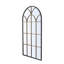 Miroir arqué pleine longueur 34 x 65,5 po avec motif de vitre noir et doré