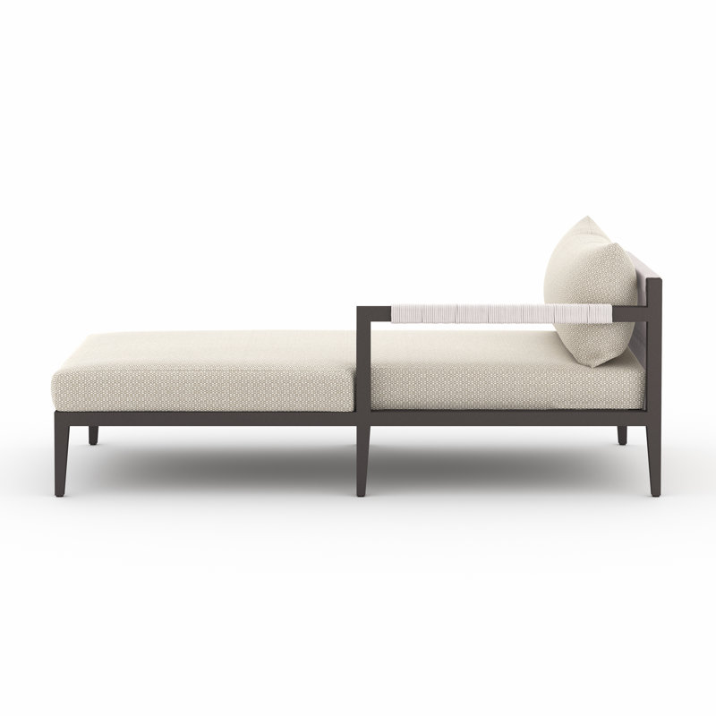 Sherwood Outdoor Chaise Lounge, Bronze, Faye Sand