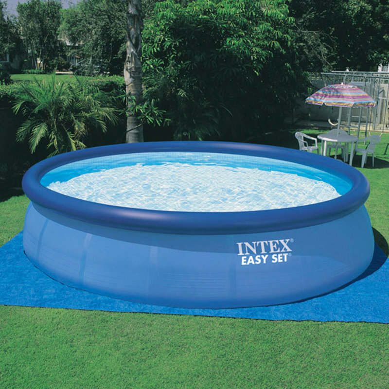 Intex Inflatable Round Pool, 18 Round Solar Pool Cover & Type A Filter (6 Pack)