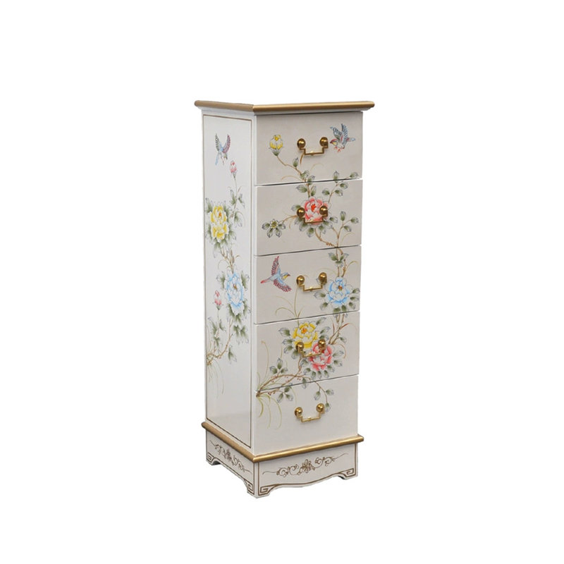 Commode décorative à 5 tiroirs pour chambre à coucher et salon