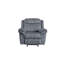 Fauteuil inclinable à bascule en velours gris bicolore