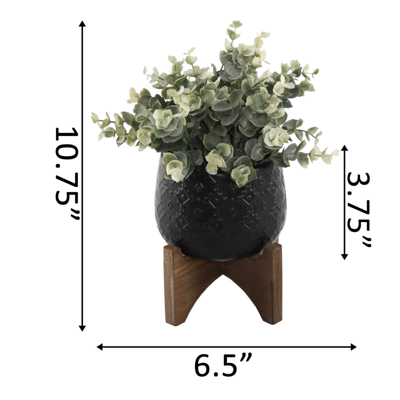 Plante eucalyptus artificielle 3,5" en pot à fleurs