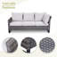 Ensemble de conversation modulaire en osier pour 6 personnes avec table de foyer et coussins Ingvald-848148452-848148475