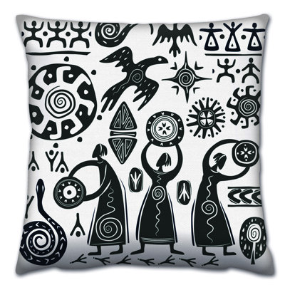 Coussin lavable de qualité supérieure, 17,0 x 17,0 pouces, 50% coton / 50% polyester, rembourrage en silicone, fermeture à glissière dissimulée | Doux, confortable et repassable | Parfait pour la décoration intérieure, le salon et la chambre à cou
