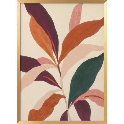 «Abstract Plants», art mural texturé encadré