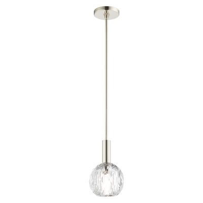 1 Light Natural Brass Crystal Pendant