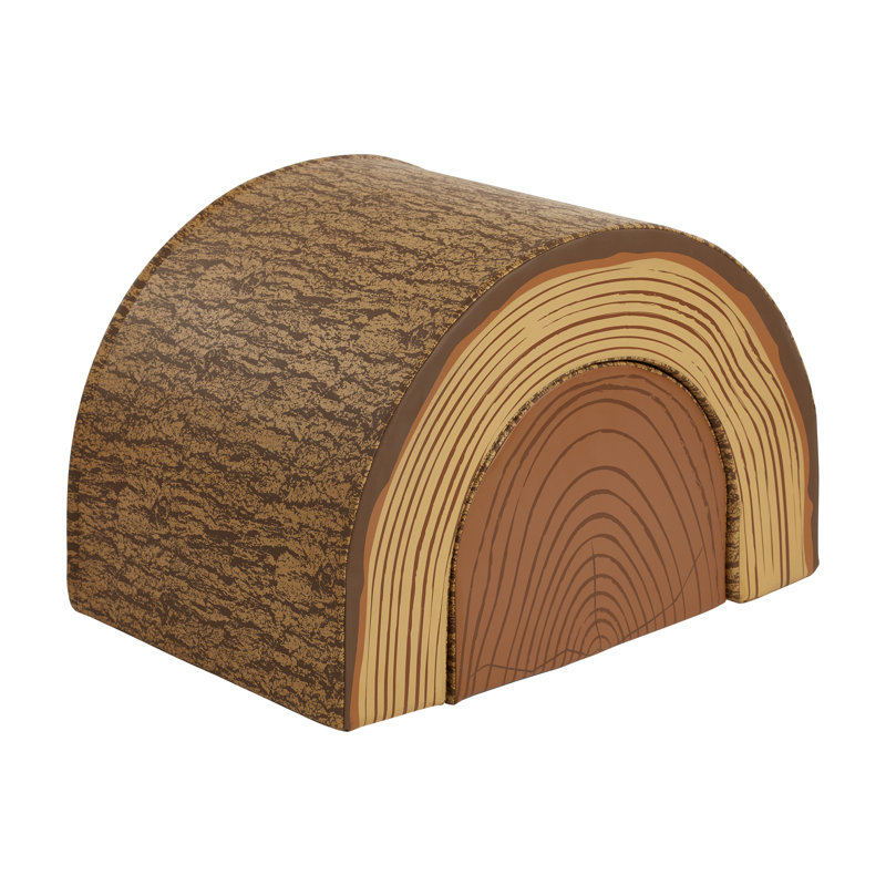Tunnel pour arbre ECR4Kids SoftZone et grimpeur, ensemble de jeu pour tout-petit, chocolat