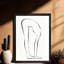 "Black" Vintage Elegant silhouette of a Lady, reproduction d'art encadrée de style rétro-981782907