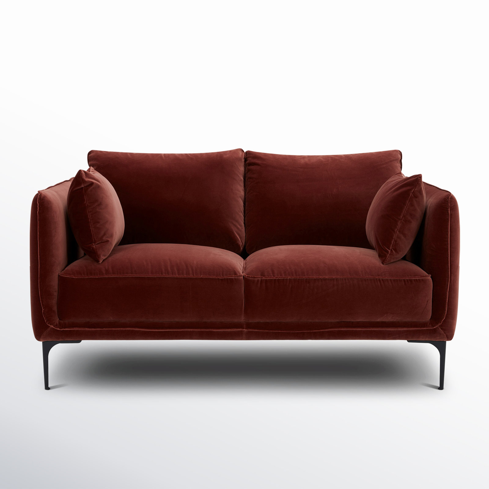 Rae 60'' Upholstered Loveseat, Brown 