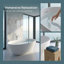 Baignoire de trempage autoportante en résine de 61 po, conception spacieuse et profonde, courbe ergonomique, trop-plein intégré, bonde escamotable