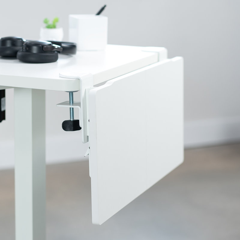 Extension de bureau 24 po x 12 po VIVO, plateforme d'accessoires (série DESK-EXT24), Blanc, 5" H x 23.7" W x 11.7" D