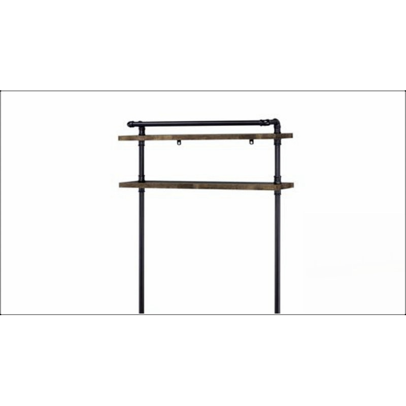 Bureau d'écriture de style industriel Ensata avec plateau de table spacieux et cadre en métal durable, parfait pour la maison ou le bureau