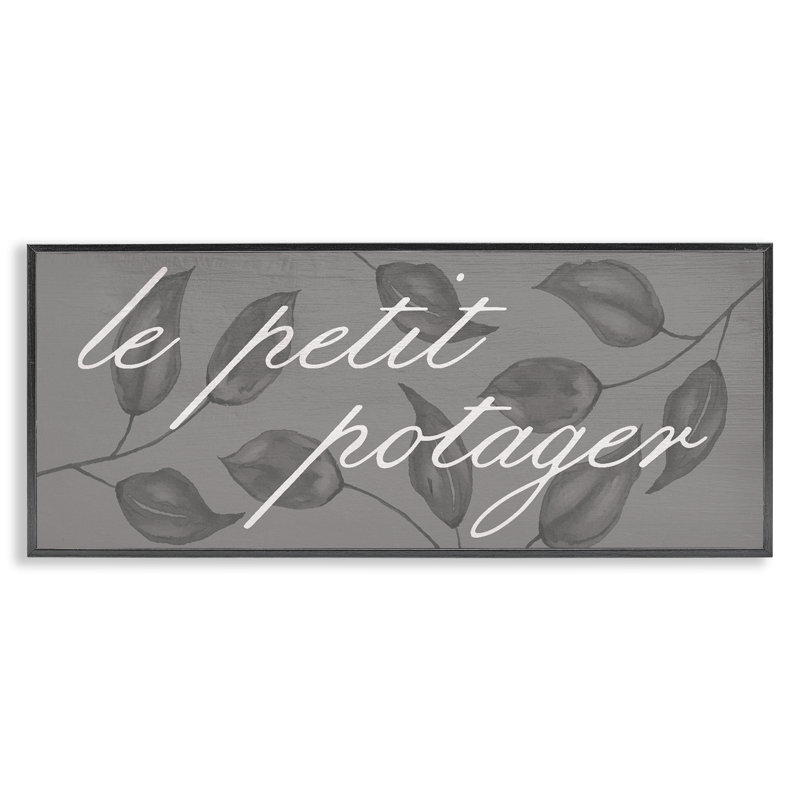 Giclée encadrée Little Garden, par Lil 'Rue, H 10 po x l 24 po, Giclée encadrée noir minuit
