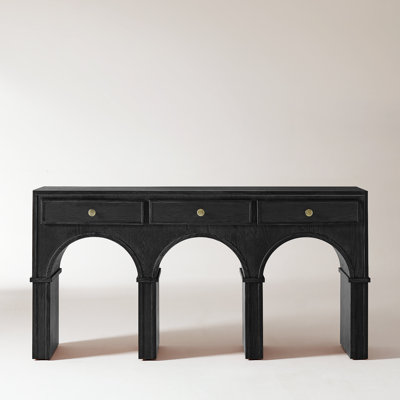  HERNEST Console en chêne 60 po avec 3 tiroirs