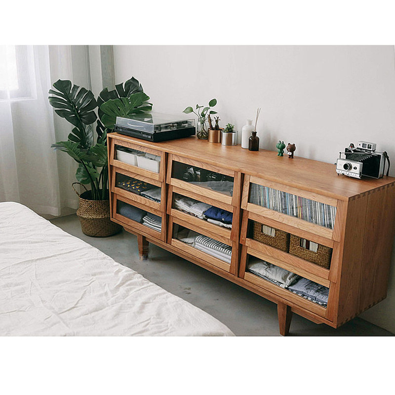 Transparent Storage Sideboard Display Cabinet