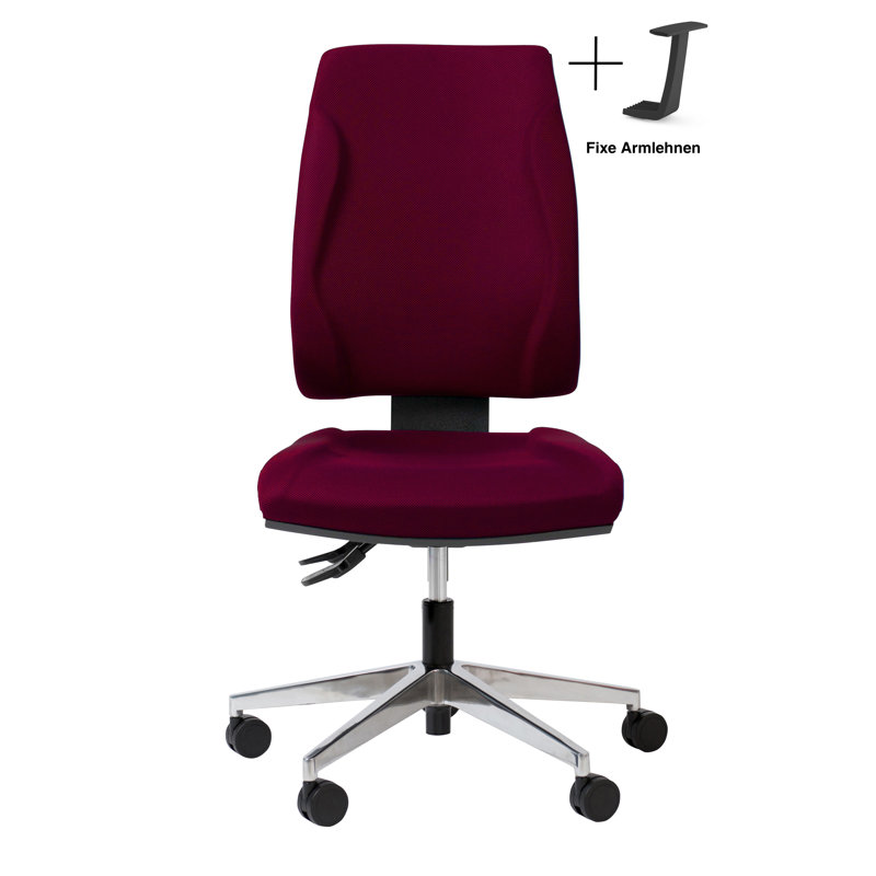Office Chair, No armrests, Bordeaux