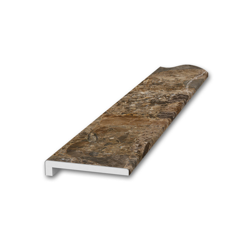 Garniture standard FlexStone 3 po x 95 po avec rebord 3/8 po en Breccia Paradiso, Breccia Paradiso