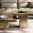 Luxury-Style Square Solid Wood Coffee Table-737048825