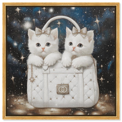 Constellation Kittens Purse Canvas Fashion Art Prints by 