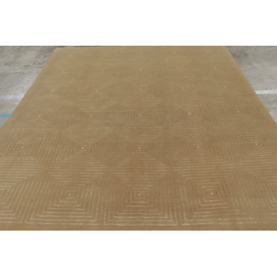 Hand Knotted Silk and Wool Rug