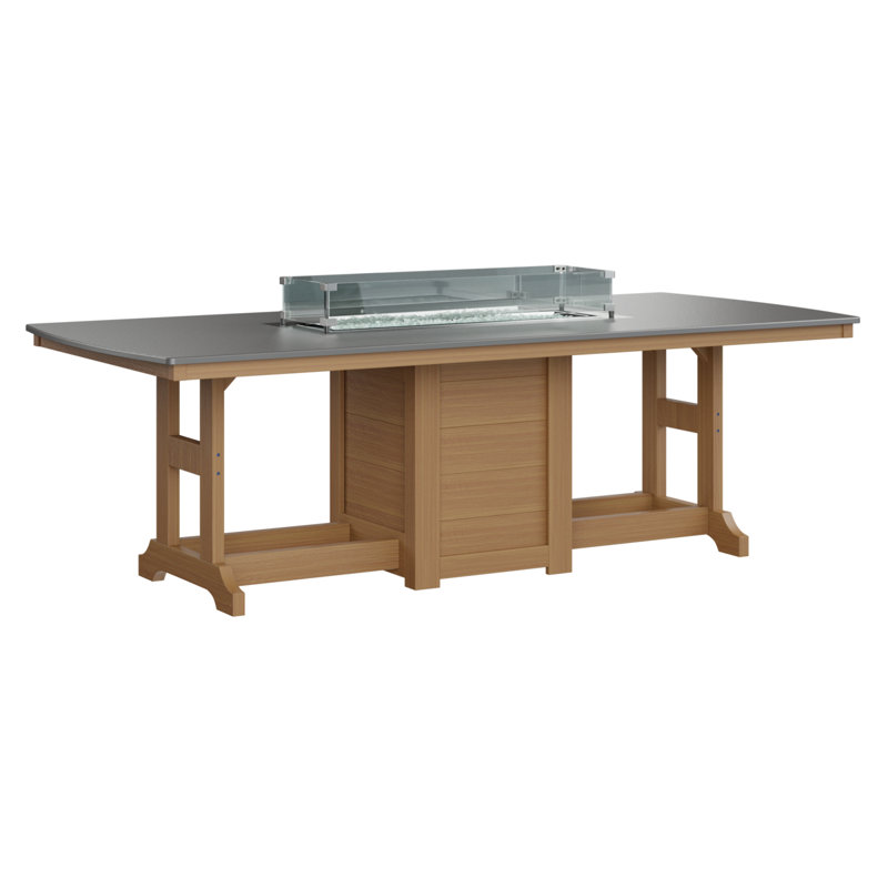 Table de salle à manger avec foyer 96 po Berlin Gardens Garden Classic, H 31 po x l 44 po x P 96 po