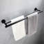 5 porte-serviettes de salle de bain en aluminium noir mat - Élégant et robuste fixé au mur pour la salle de bain, la chambre à coucher, la buanderie, la cuisine Installation facile 5 pièces en aluminium, construction, rouille multiple-956833669