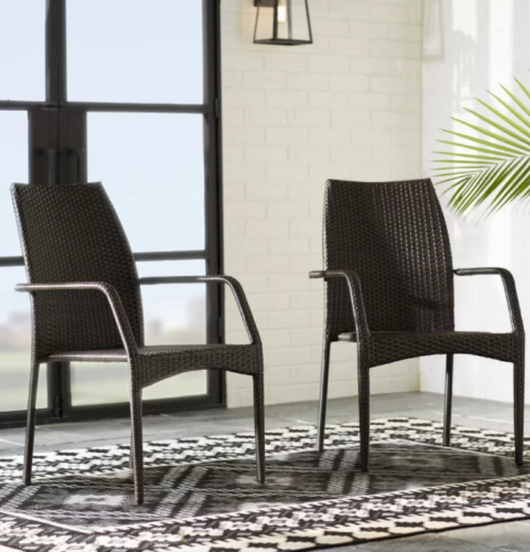 Chaises d'extérieur en osier, 54020 KD MP2, 2 chaises / ensemble