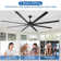 96 In. Indoor/Outdoor Black DC Motor Industrial Ceiling Fan With Remote Control