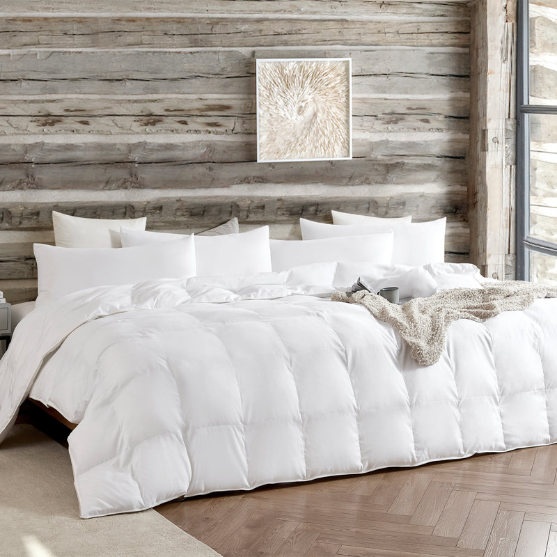 Cooling Lightweight Coma Inducer Oversized Comforter, Oversized Alaskan King Comforter + 4 King Shams, White Meno
