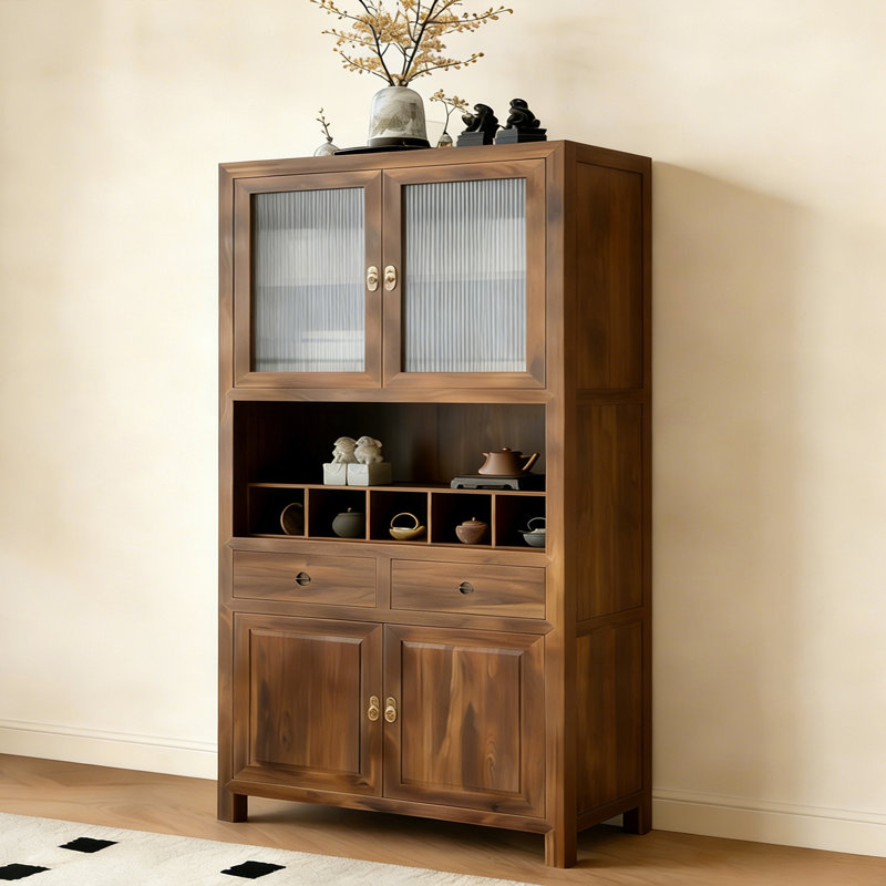 Buffet haut de gamme rétro de style chinois, H 70,8 po x l 47,2 po x P 15,7 po
