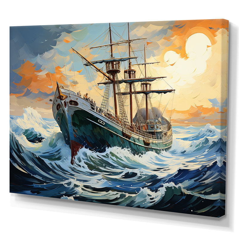 The Pirate Boat Odyssey's Voyage II - Classics, art mural, Toile tendue, H 12 po x l 20 po x P 1 po