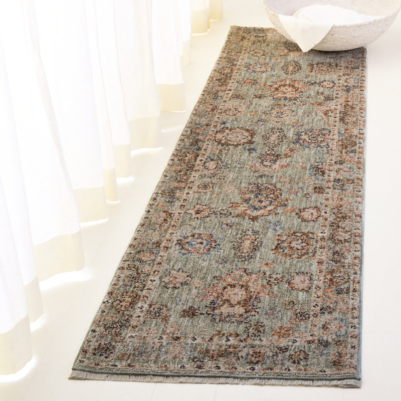 Tapis oriental performance Oushak LRL1630, Tapis de couloir 2 pi x 8 pi