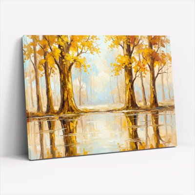 «Autumn Trees Landscape», reproduction de peinture à l'huile sur toile, art mural