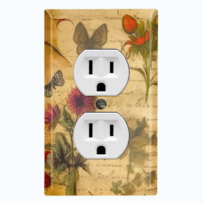 Nature Themed 1 - Gang Duplex Outlet Standard Wall Plate