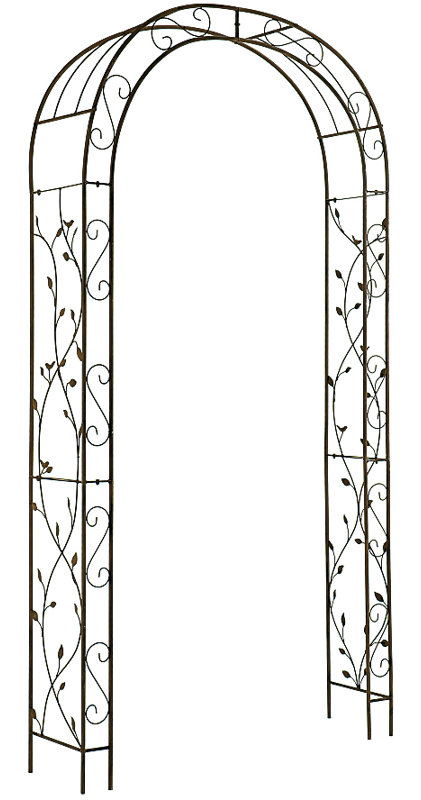 47'' W x 13.8'' D Steel Arbor in Rustic Weathered