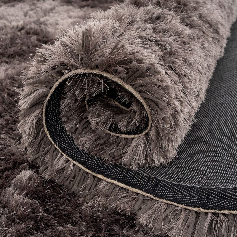 Zia Solid Colour Shag Area Rug, Rectangle 160 x 230cm