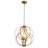 Avers 17.3" W 4-Light Wrought Iron Geometric Chandelier-2055322911