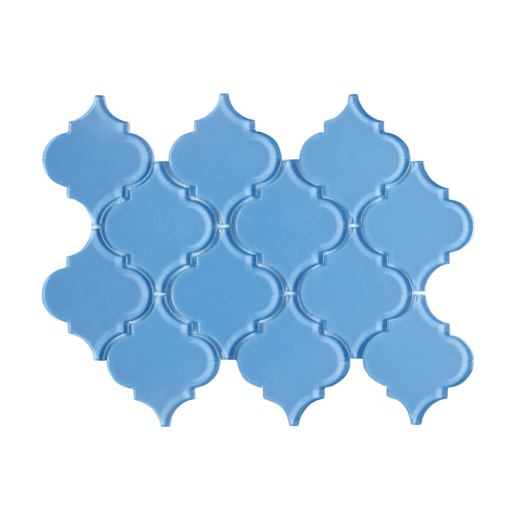 Water Jet Series 3.5" x 4.25" Straight Edge Glass Mosaic Tile WS Tiles® 