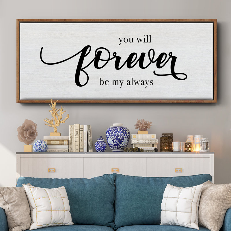 Forever Always - toile encadrée, H 24 po x l 60 po