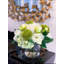 Pivoine blanche et tiges d'hortensia - Fleurs en soie de luxe pour la décoration intérieure