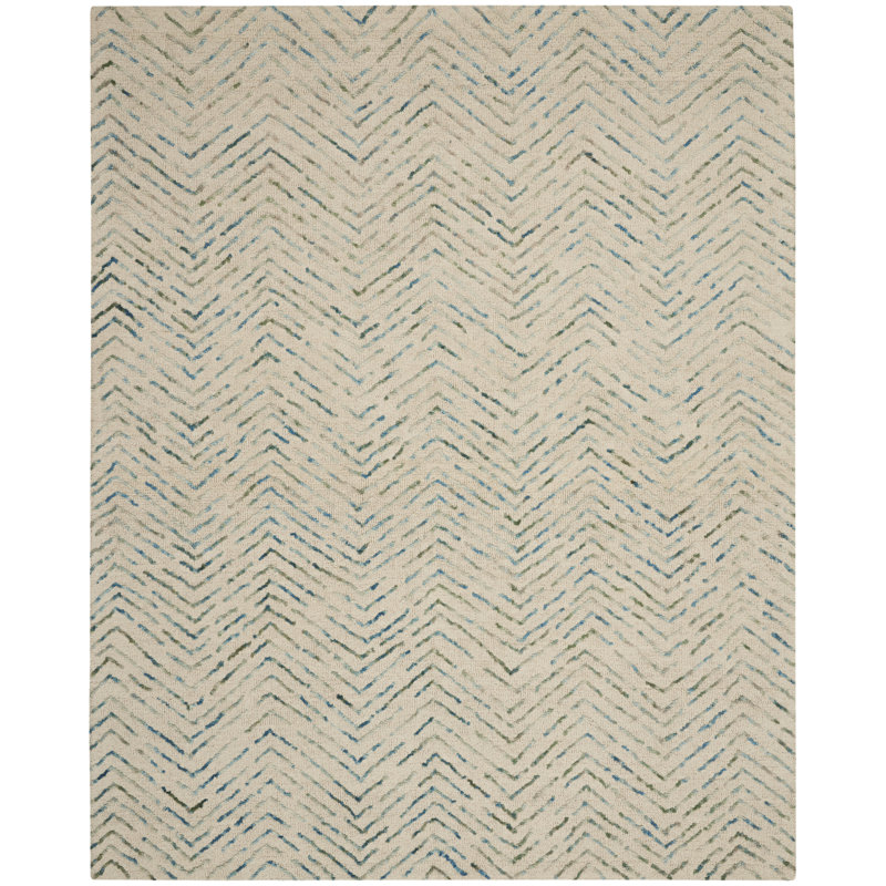 Wool Geometric Indoor Rug, Rectangle 8'3" x 11'6"