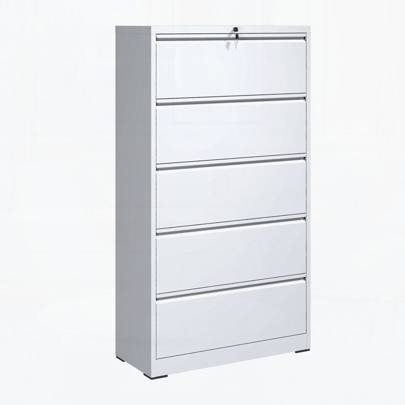 5 Drawer Metal Lateral File Cabinet,Filing Cabinet with Lock, Lockable File Cabinet for Home Office, Locking Metal File Cabinet for Legal/Letter/A4/F4 Size