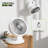 Bring Home Furniture Home and Kitchen 10" USB Desktop Fan Rechargeable Foldable Wall-Mounted Cooling Fan with LED Night Light and 4-Speed Adjustable Airflow