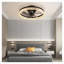 Ventilateur de plafond moderne de 50 cm (20 pouces) à profil bas avec éclairage et télécommande, luminaire DEL intégré à intensité variable, moteur réversible, fonction minuterie, finition marron pour salon ou chambre.