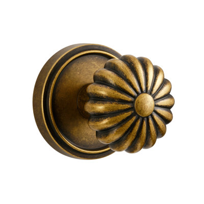 MRML Antique Brass Retro Dummy Door Knob, Single Sided Handle Non-Turning Vintage Door Knob For Interior Hall, Pantry, Closet Or French Double Doors, Used For Decorative, Aluminium Alloy Knob