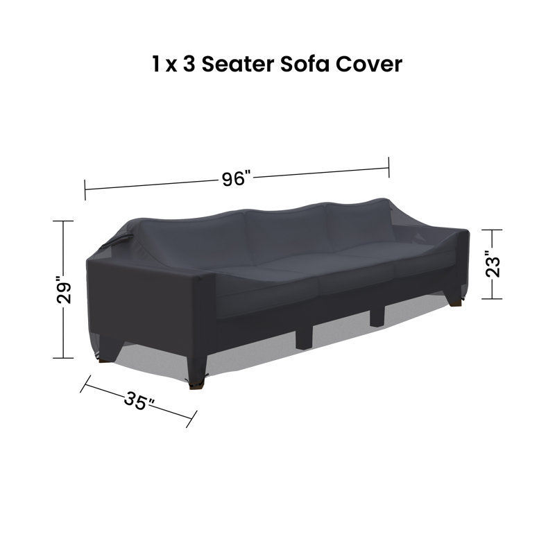 Housse pour canapé de patio Swifton de 94,5 po de largeur