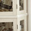 Vitrine de coin lumineuse avec tablette en verre avec portes en verre trempé, tablettes réglables et ampoule à perles incluse - armoire de bar idéale pour la décoration intérieure