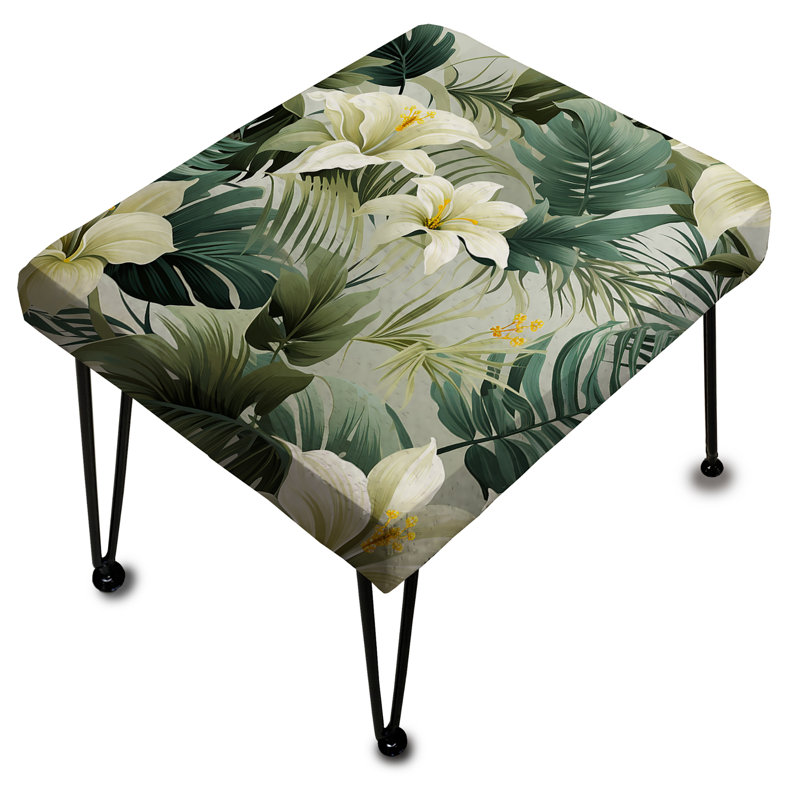 Motif tropical discret - Repose-pieds rectangulaire tropical
